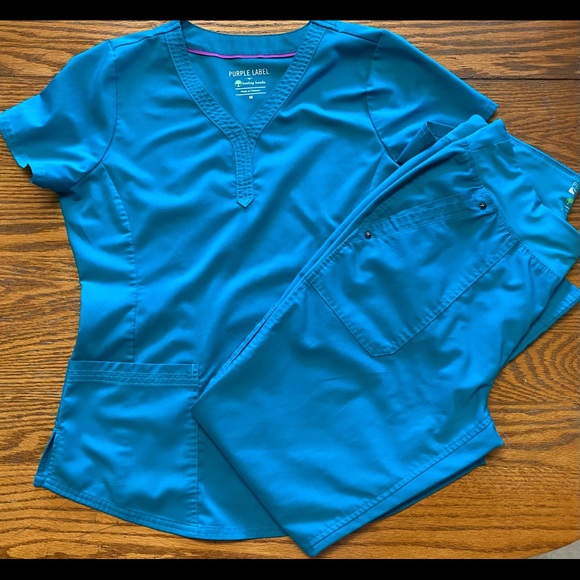 Healing Hands scrubs, teal, medium